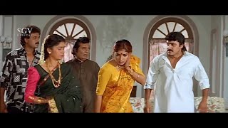 Shashikumar Slaps Wife Sithara In Front of Family | Muddina Aliya Kannada Movie Scene | Shashikumar