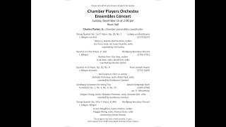 2019 12 15 2pm CGYM Winter Concert   2  Mozart Quartet K  160