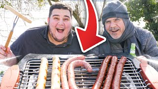 FAIRE UN BARBECUE EN HIVER DANS LA NEIGE AVEC MON PÈRE ! (Il fait bon..)