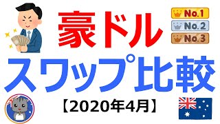 【2020年4月】豪ドルスワップポイントの推移をランキングで比較上位5社