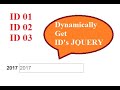 How to use Dynamically ID in JQuery . (HTML Form)