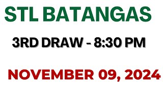 STL  Batangas  result today live 8:30 PM | November 09 2024 8:30 PM draw