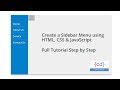 Create a Sidebar Menu using HTML, CSS & JavaScript