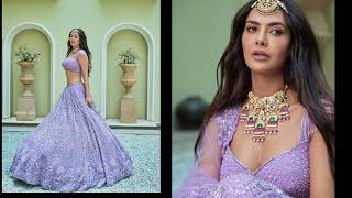 ##Esha Gupta stunning look in purple dress##Esha gupta