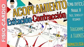 ACOPLAMIENTO EXCITACIÓN CONTRACCIÓN cardíaca, Explicación Fácil!! y Fármacos|Fisiología Cardíaca