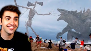 Godzilla vs. Siren Head en LA VIDA REAL !! - VIDEO REACCIÓN (PELÍCULA)