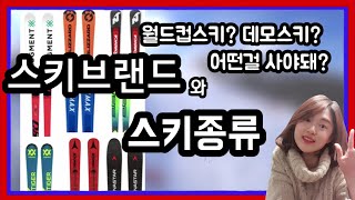 '스키장비' 구매 전에 스키브랜드, 스키 종류에 대해 알아볼까요? 그리고... 월드컵스키? 데모스키?