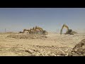 shantui se220lc excavator with breaker work in desert in saudi