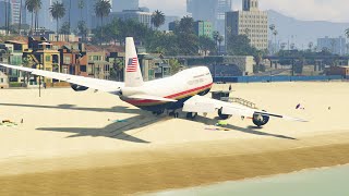 Trump's Plane Was Stolen Emergency Landing on Beach | GTA 5