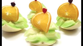 How to Make a Sailboat with a Honeydew Melon / DIY, Party Idea, Tutorial