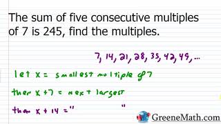 Consecutive Integer Problems