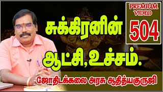 Ruler of Venus, Supreme. சுக்கிரனின் ஆட்சி, உச்சம்.PREMIUM VIDEO - 504#adityaguruji