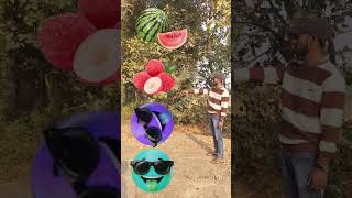 Rounding coconut to Grapes, Mango, lichi \u0026 Watermelon - Fruits names magic video