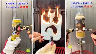 🔥 EXTREME LIVE Showdown: Crazy Lighters Challenge – Will Cans \u0026 Foam Survive? 🔥