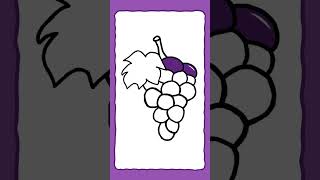 Draw a grape #shorts #doodle #easydrawing