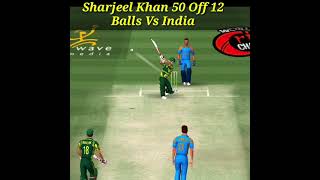 Sharjeel Khan 50 Off 12 Balls Vs India | IND vs PAK | #SharjeelKhan #WCC2 | #Shorts