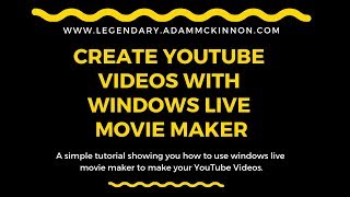 Using Windows Live Movie Maker. Use Free Software To Create YouTube Videos!