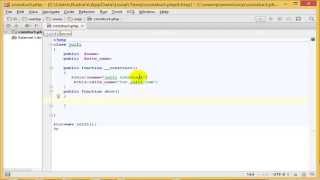 Constructors and Destructors : object oriented programming(oop) with PHP