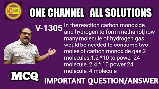 In the reaction carbon monoxide and hydrogen to form methanol,how many molecule of hydrogen gas