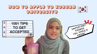 How To Apply? + Things You Need To Know Before Applying KOREAN UNIVERSITY (Malaysian Edition)