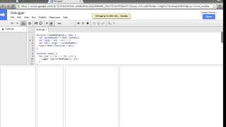 Google Apps Script Lesson 3: Debugger