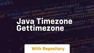 java timezone gettimezone