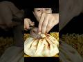 cutting big momo with knife #mukbang #asmr #eatingshow #momos #dumplings #khinkali #biggestmomo