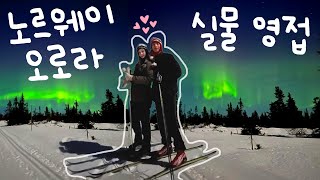 On a Moonlight Ski Trip We Saw the Northern lights 🌌