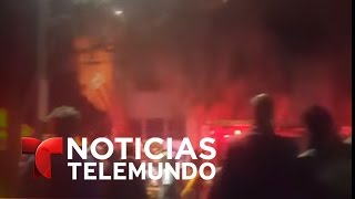 Momento cuando llamas ardían en incendio en concierto| Noticias | Noticias Telemundo