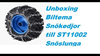 Unboxing Snökedjor för ST11002 Biltema art nr 16-677 samt försöker montera.