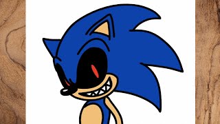 Como dibujar a Sonic exe fácil paso a paso