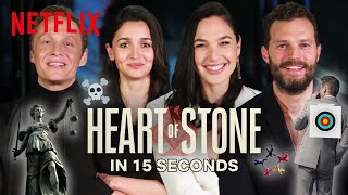 The Cast of Heart of Stone Describes The Movie In 15 Seconds | Netflix
