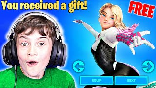 Gifting Little Bro SEASON 4 LEVEL 100 Battle Pass! (FREE)