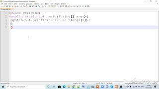 java program | print a welcome message using command line argument | welcome john| java fundamentals