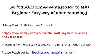 Swift : ISO20022 Advantage ( MT To MX )