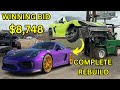 REBUILDING A WRECKED PORSCHE CAYMAN IN 25 MINS OR LESS