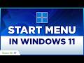 Organizing the Start Menu in Windows 11