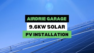 Airdrie Garage 9.6kw Solar pV installation