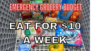 EAT FOR $1 A DAY// $10 A WEEK// EXTREME GROCERY BUDGET CHALLENGE// EMERGENCY MEALS