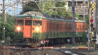 JR西日本 115系湘南色 A-13編成 横川→広島 2012.9