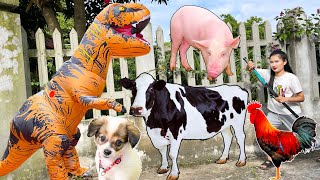 Dinosaur catches animals, cows, chickens - Changcady captures dinosaurs as pets - Part 310