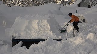 北海道の雪下ろし２２ 24年25年🌈 I slipped and fell again  Hokkaido Snow Removal 22  2024 25 ＃雪落とし #除雪