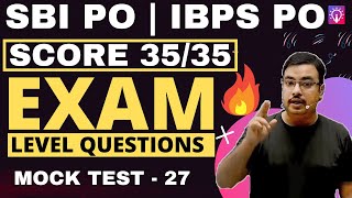 Exam Level Reasoning  | 1000 Questions Series  | SBI PO | IBPS PO & CLERK | Mock 27