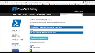 Install and Use Speculation Control PowerShell Module