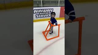 2.5 year old Armie learning to skate on Balance Blades hockey skates