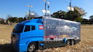 14タイプトミカ＆タカラトミーおかたづけコンボイ＆海賊船の大きな公園！