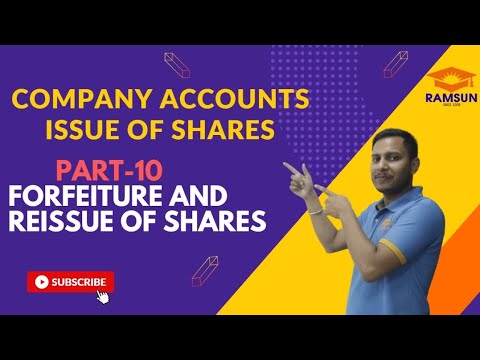 Company Accounts | Company Accounts Class-12 | Forfeiture And Reissue ...