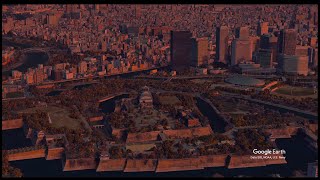 4K/60fps【大阪市内/Google Earth Studio】2023/1/21(土)