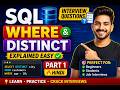 SQL Tutorial for Beginners | WHERE & DISTINCT | Part 1
