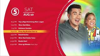 TV5 HD - August 10 evening schedule [10-AUG 2024]